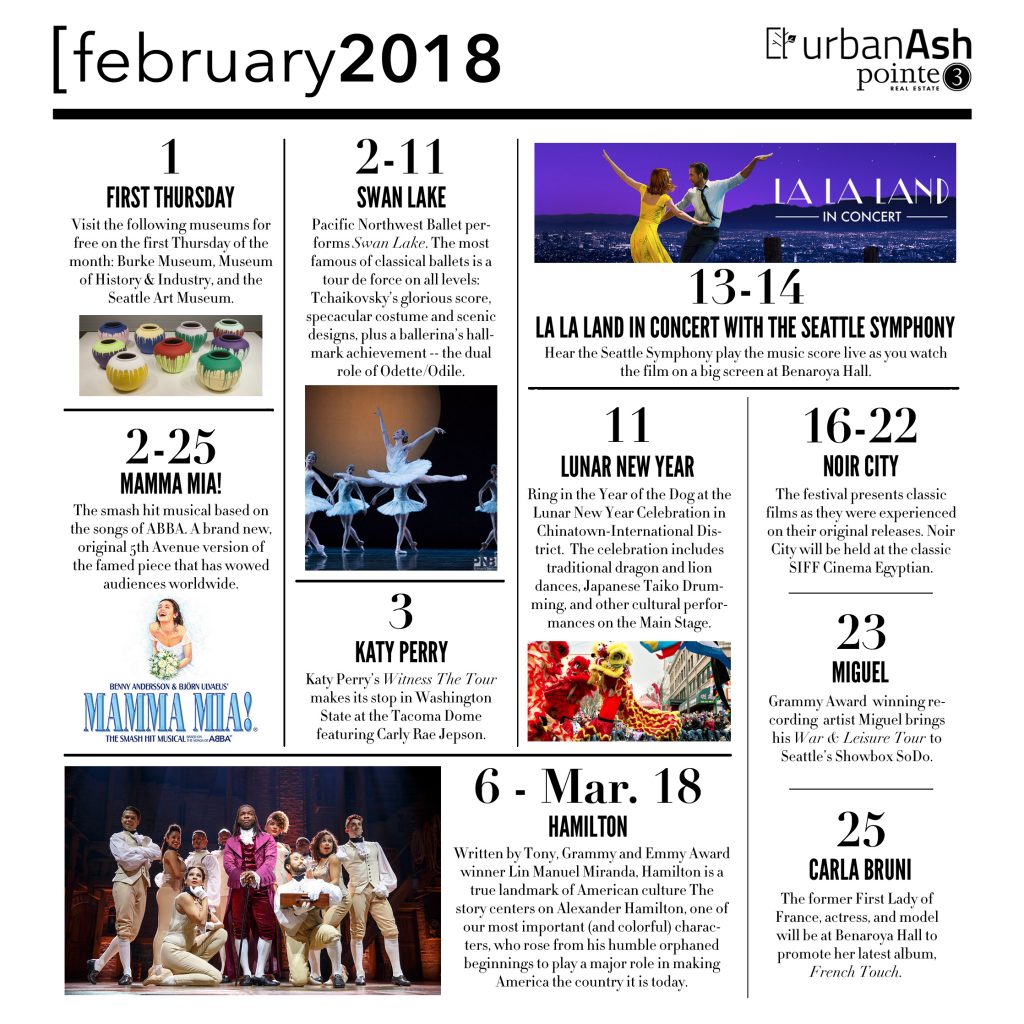 Seattle Event Guide – February 2018