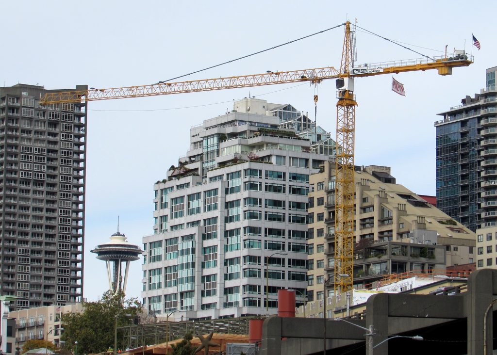 Seattle remains the crane capital of the U.S. with 45 cranes up within the city