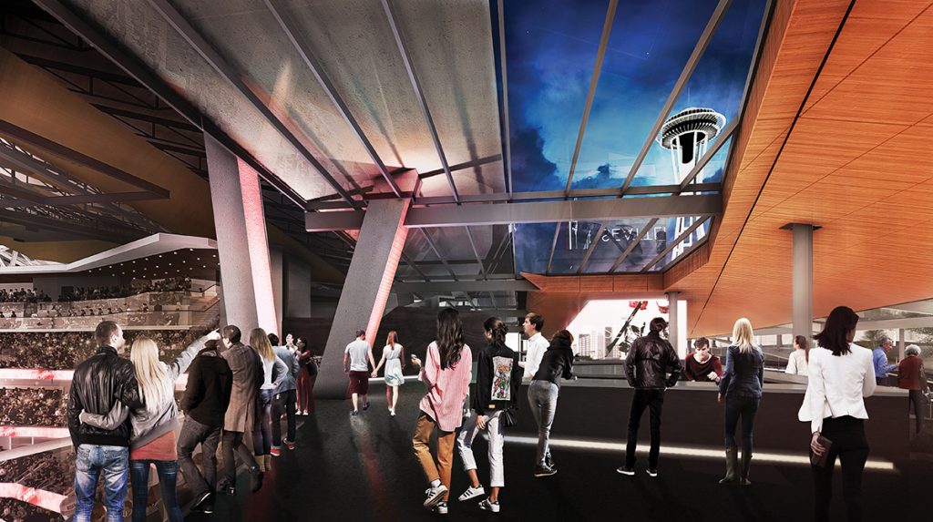 Oak View Group unveiled new plans this week for the $600 million KeyArena redevelopment. Construction could begin at the venue later this year.