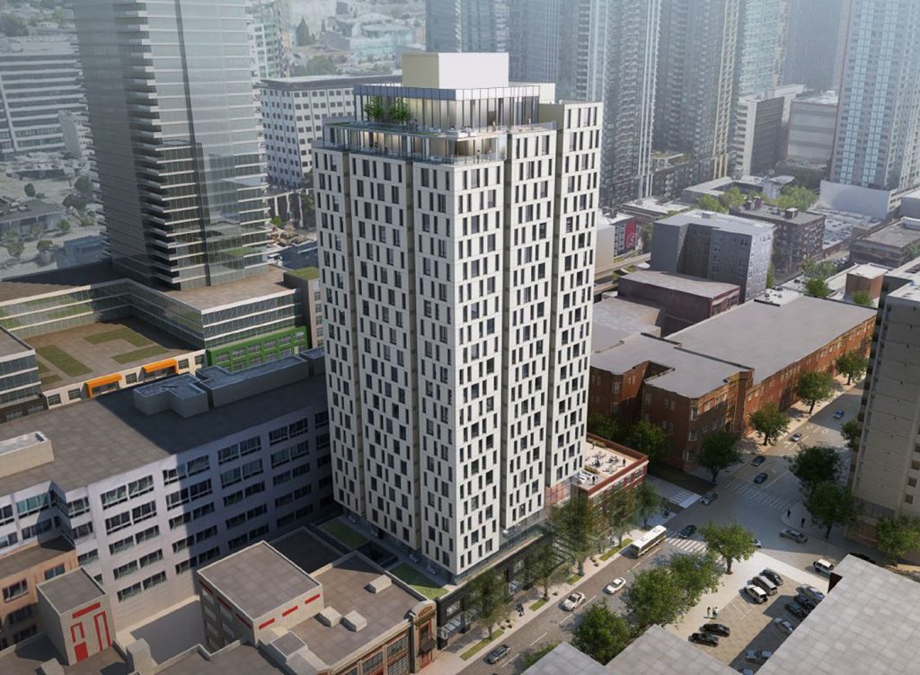 A residential tower at 2302 Fourth Avenue in Belltown received approval at its Design Review Recommendation meeting this week.