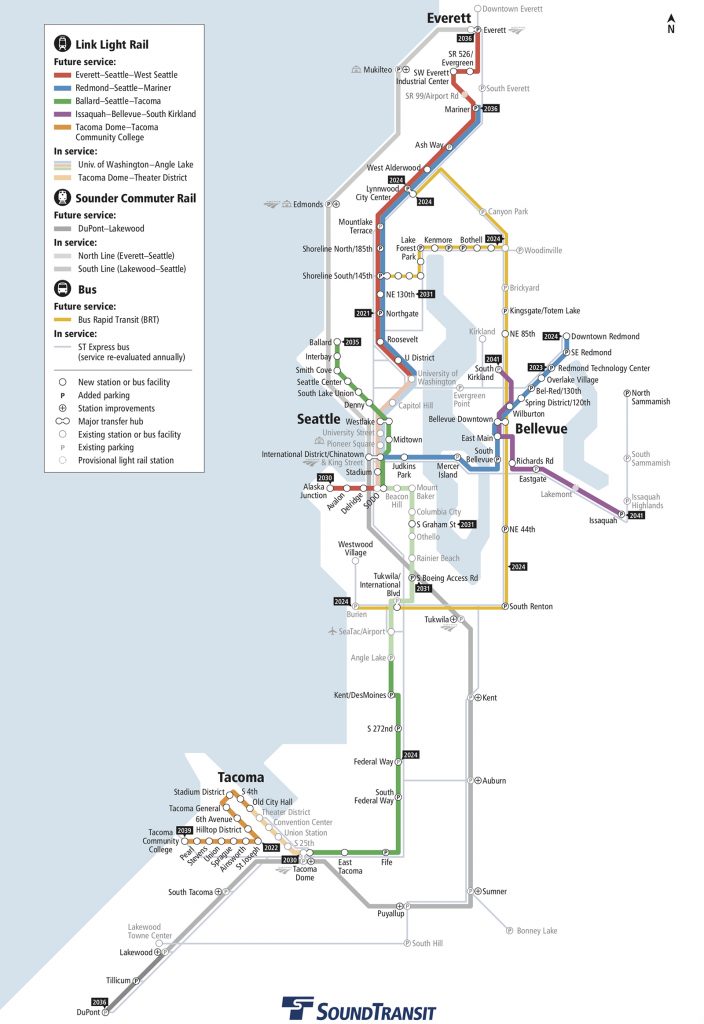 Link Light Rail Future Service Map