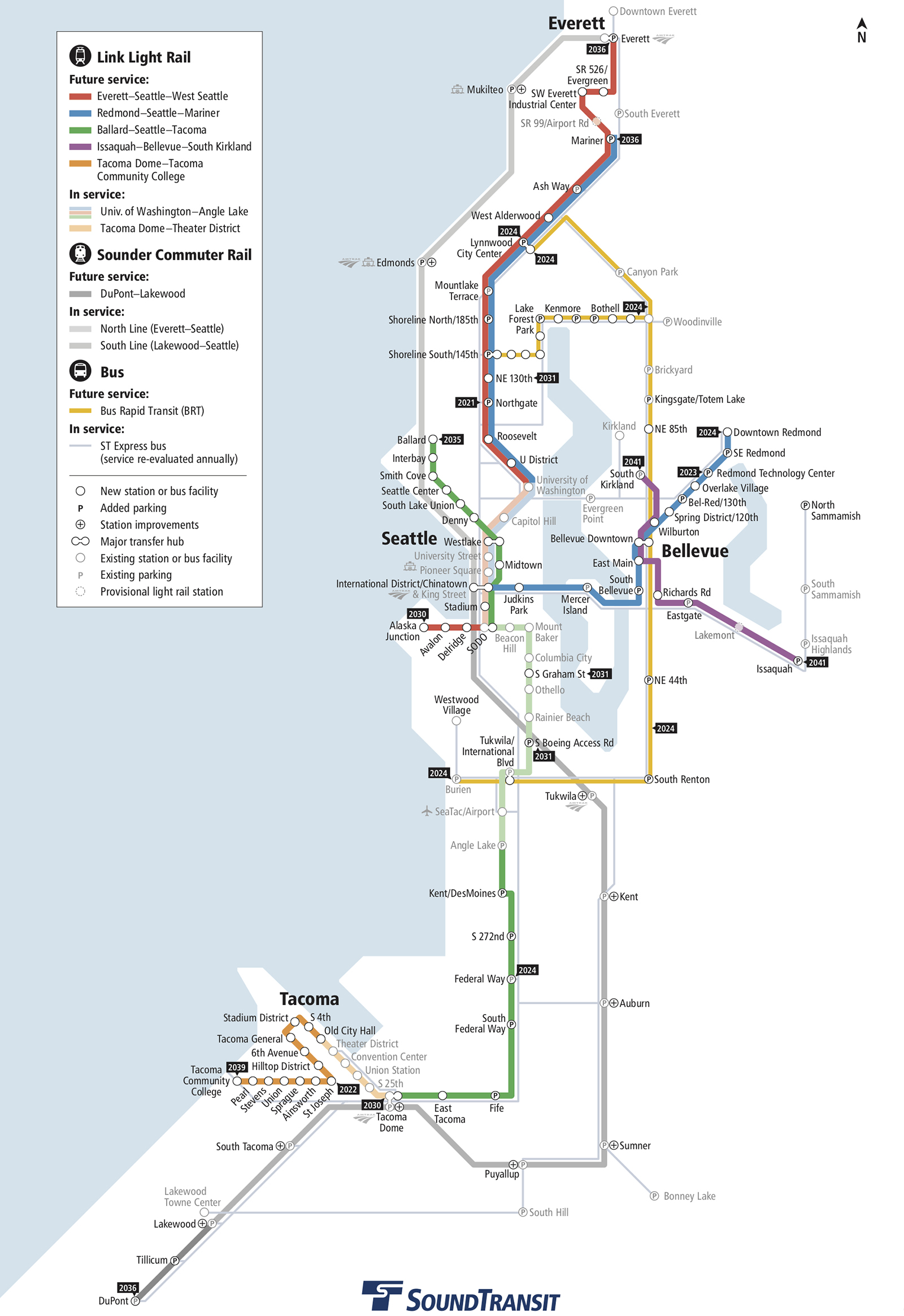 EastSide Light Rail Map