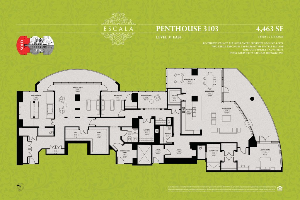 Escala Penthouse 203 (3103) Floor Plan